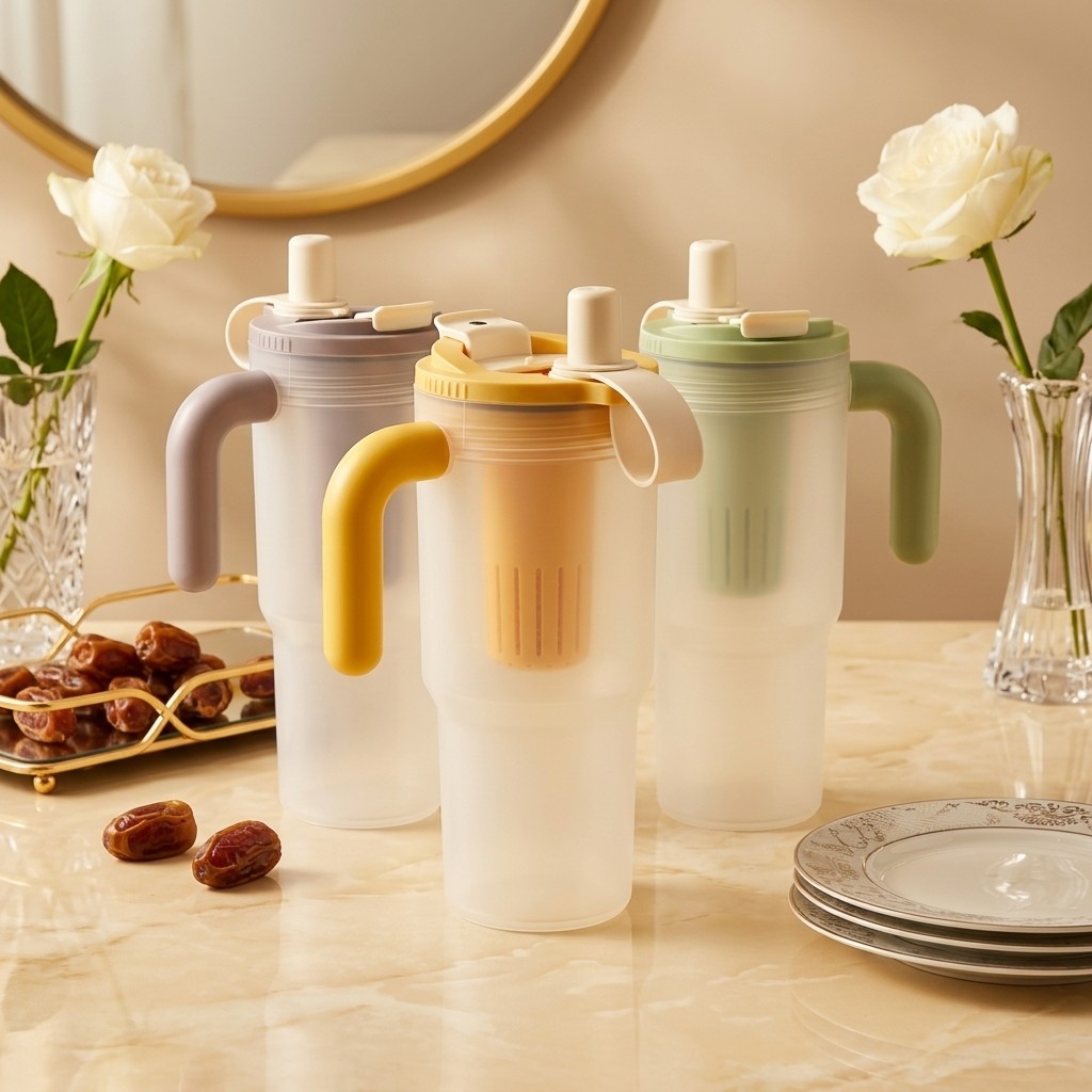 Water Filter Straw - 850ml Plastic Water Bottle Tumbler Cup