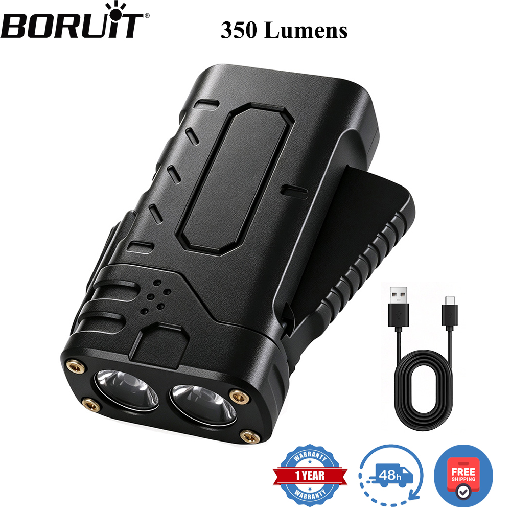 Outdoor Adventure Trips - BORUIiT Hand Crank EDC LED Flashlight