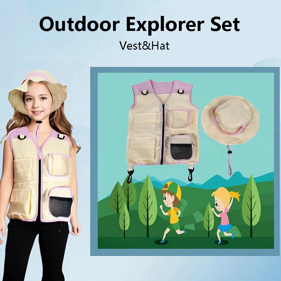 Children Explorer Vest Hat Sui - đánh giá và giá Outdoor Adventure Kids Party