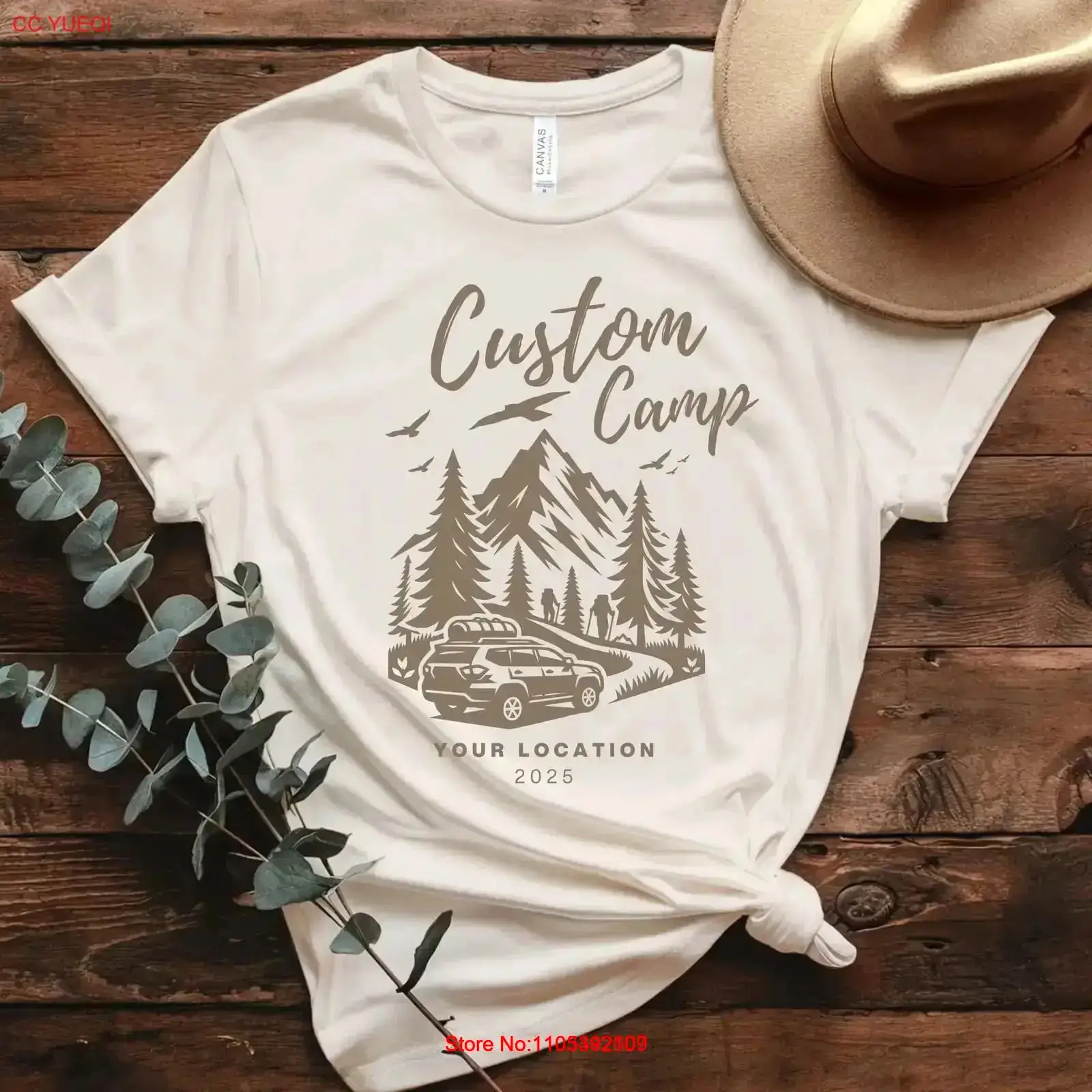 Custom Camp T Shirt with Locat - đánh giá và giá Outdoor Adventure Locations