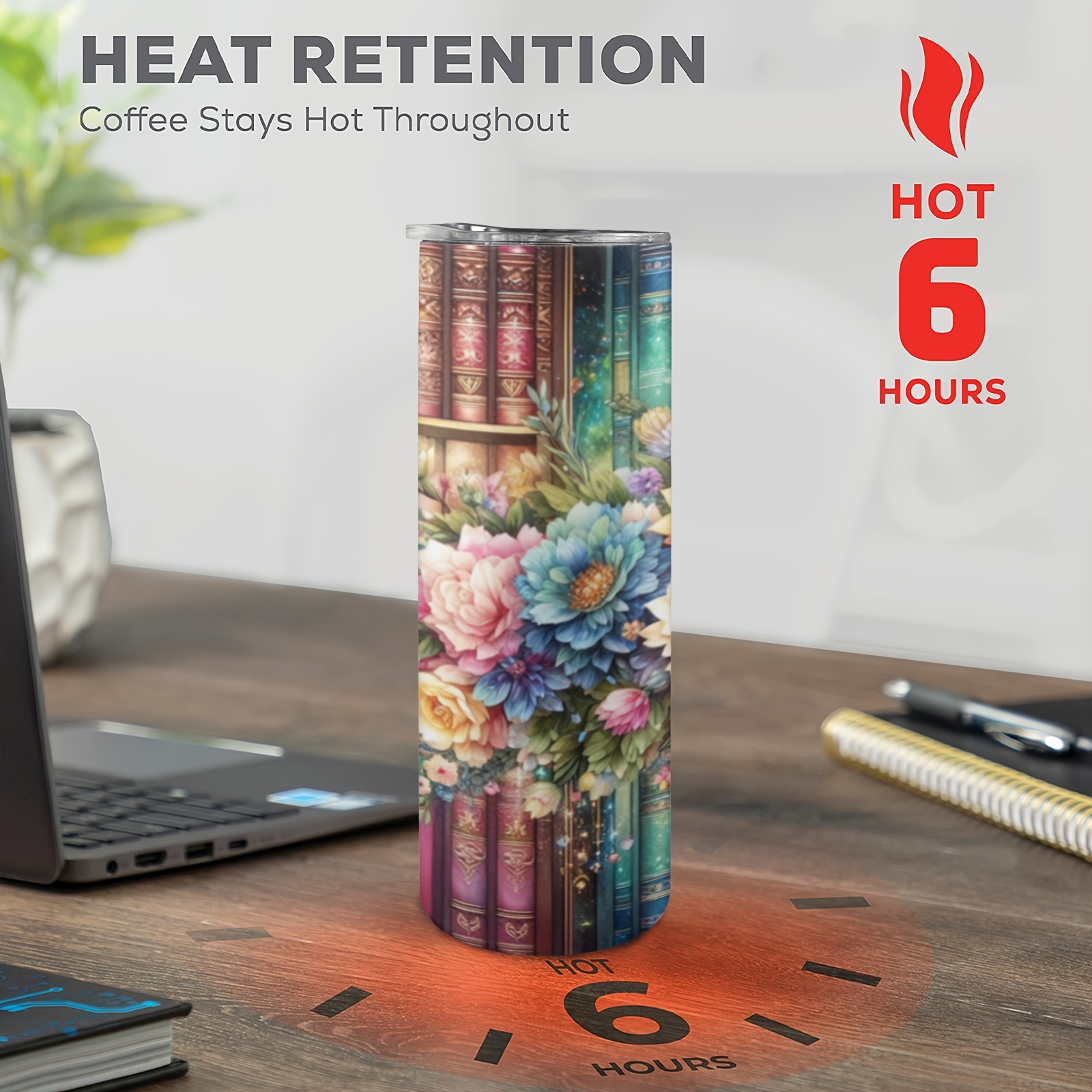 20oz Floral Books Tumbler with - đánh giá và giá Outdoor Adventure Friends