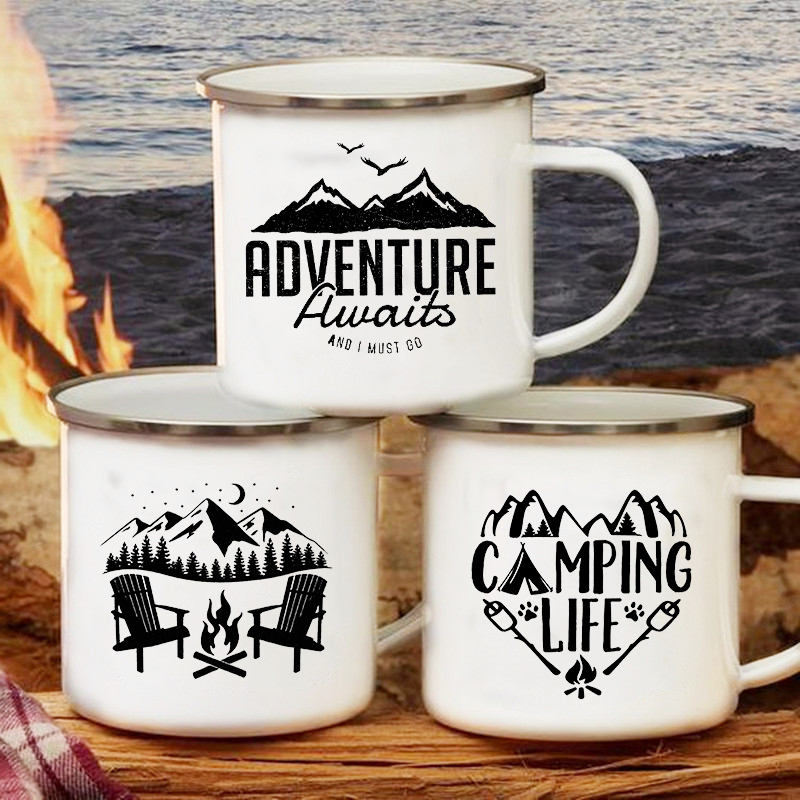 Adventure Awaits Camping Mugs  - đánh giá và giá Outdoor Adventure Friends