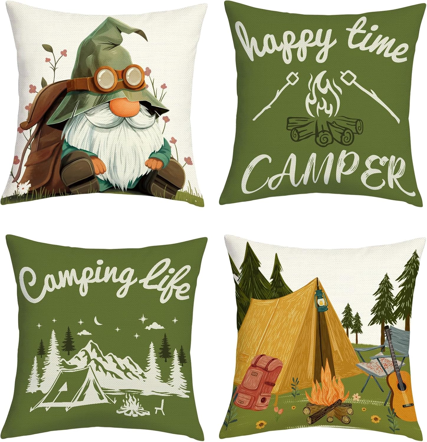 Group of 4 Camping Throw Pillo - đánh giá và giá Outdoor Adventure Group