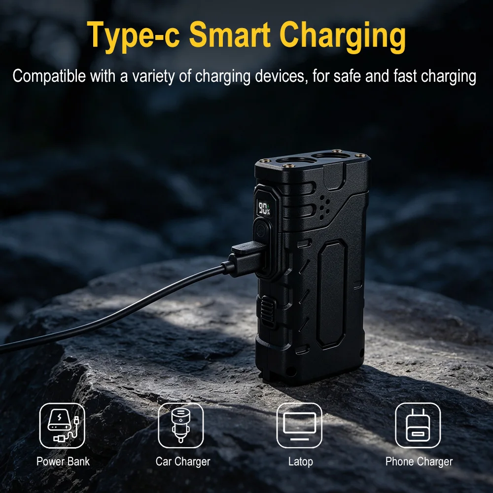 BORUIiT Hand Crank EDC LED Fla - đánh giá và giá Outdoor Adventure Trips