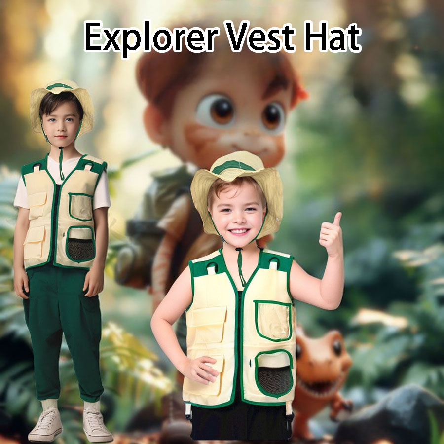 Kids Camping Explorer Vest Hat - đánh giá và giá Outdoor Adventure Kids Party