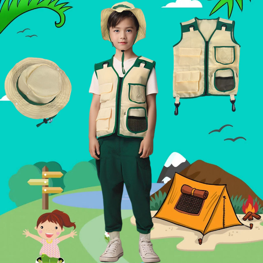 Kids Camping Explorer Vest Hat - đánh giá và giá Outdoor Adventure Kids Party