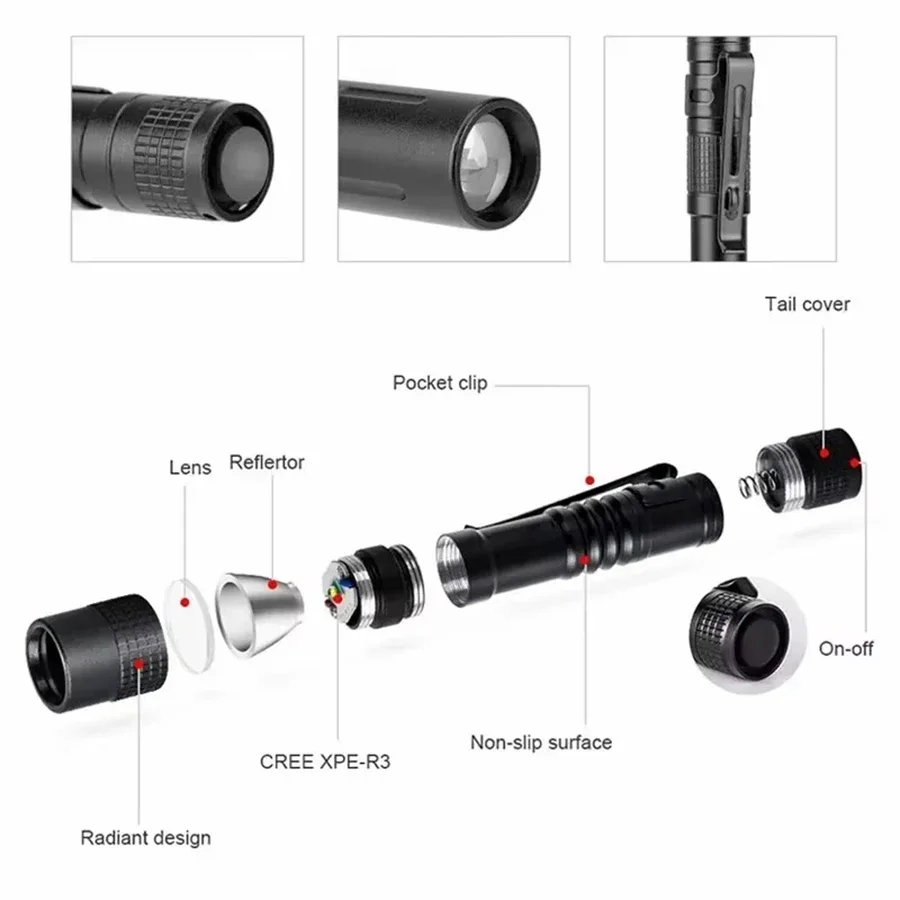 1-4PCS Mini Portable LED Pen L - đánh giá và giá Outdoor Adventure Trips